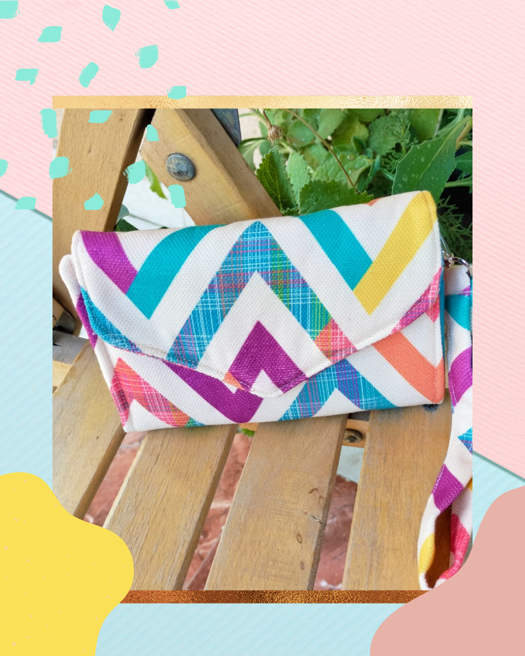 Colorful Zigzag Medium Wallet