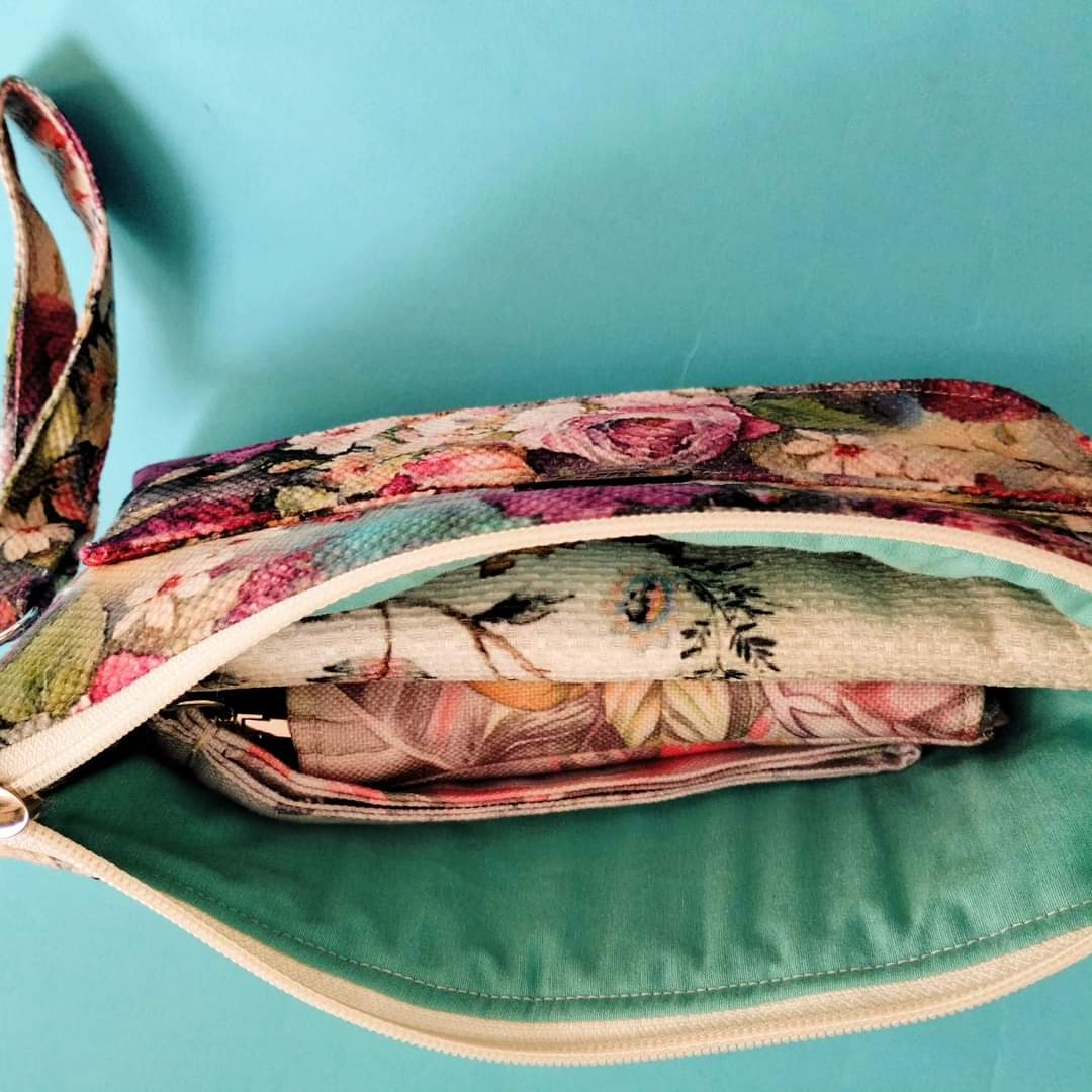 Rose garden handmade Clutch 28*18cm