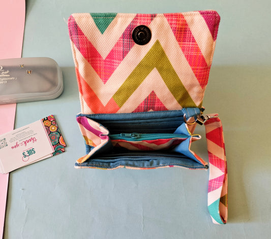 Zegzag rectangle flap small Wallet 14*11cm