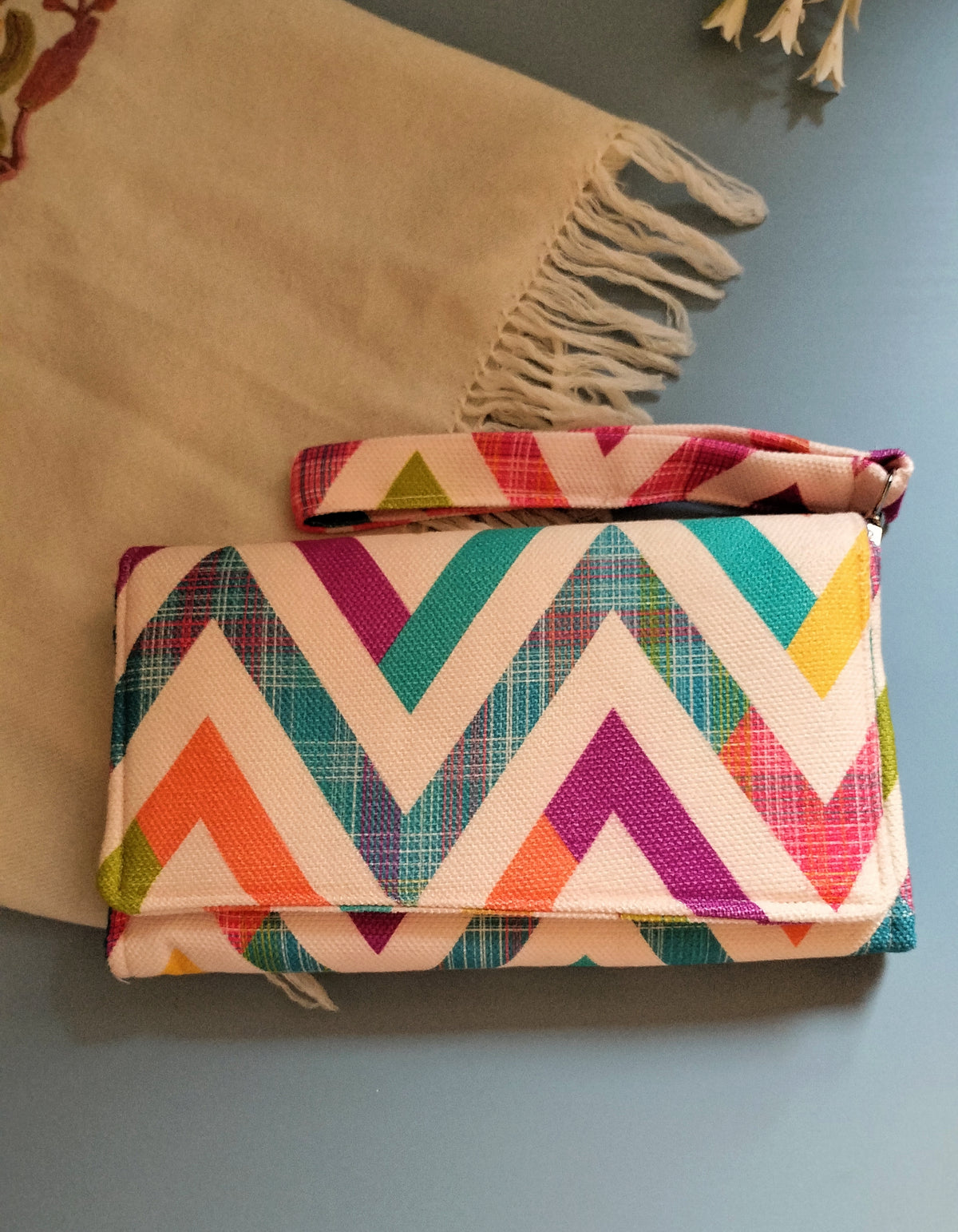 Colorful Zigzag Large Wallet 20*12cm