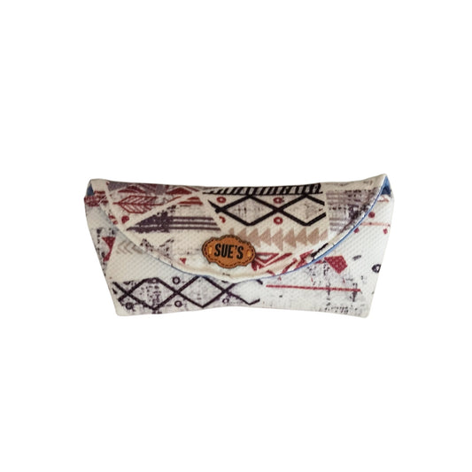 White geometric Glasses Case