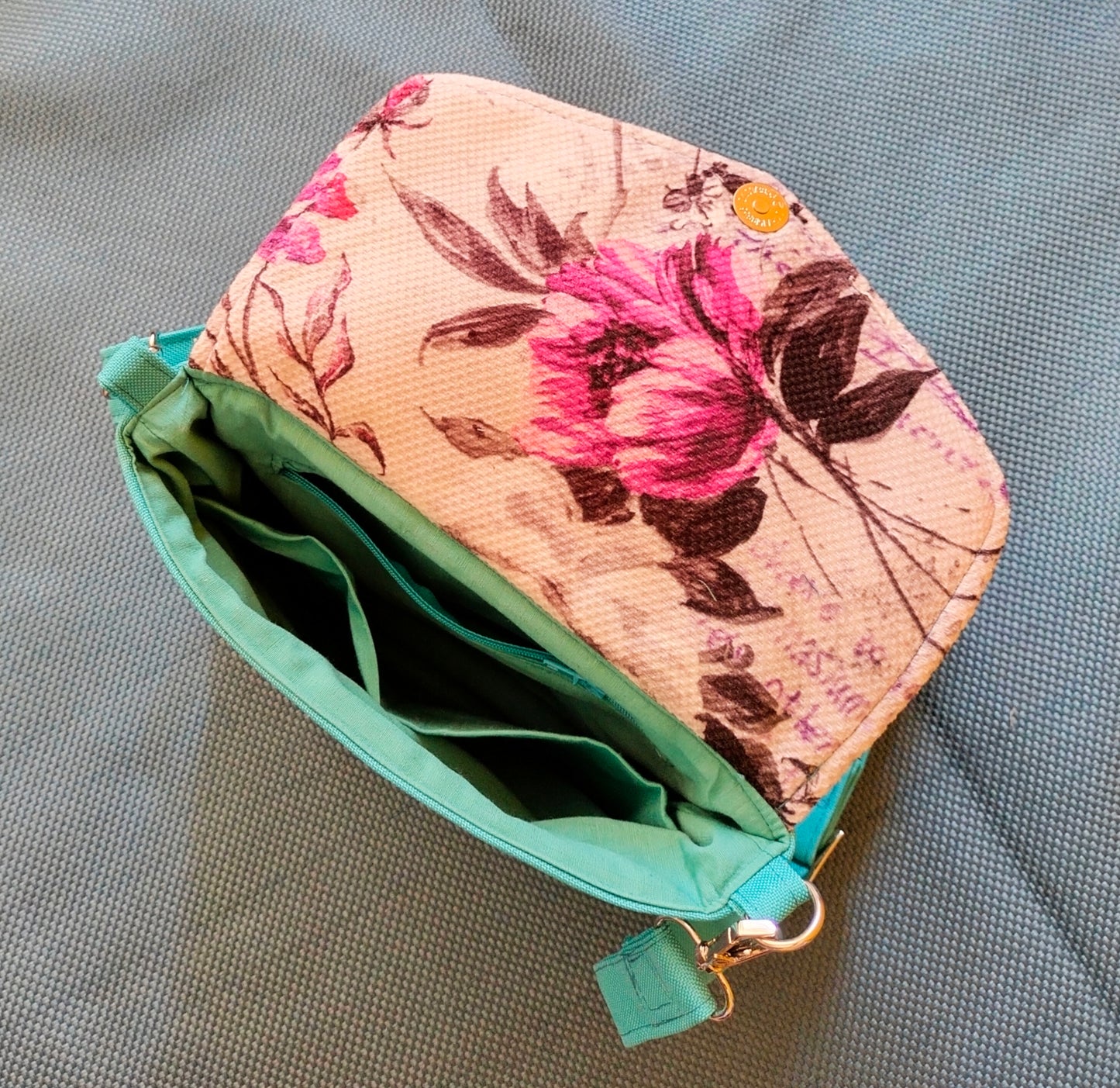 Aqua color small cross bag