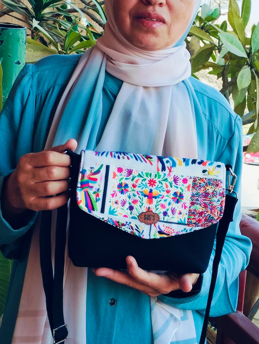 Black color small cross bag