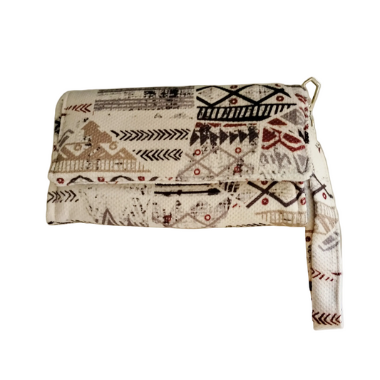 White geometric Large Wallet 20*12cm