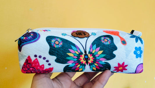 Butterfly pencil case size 21width*6cm long*7cm depth