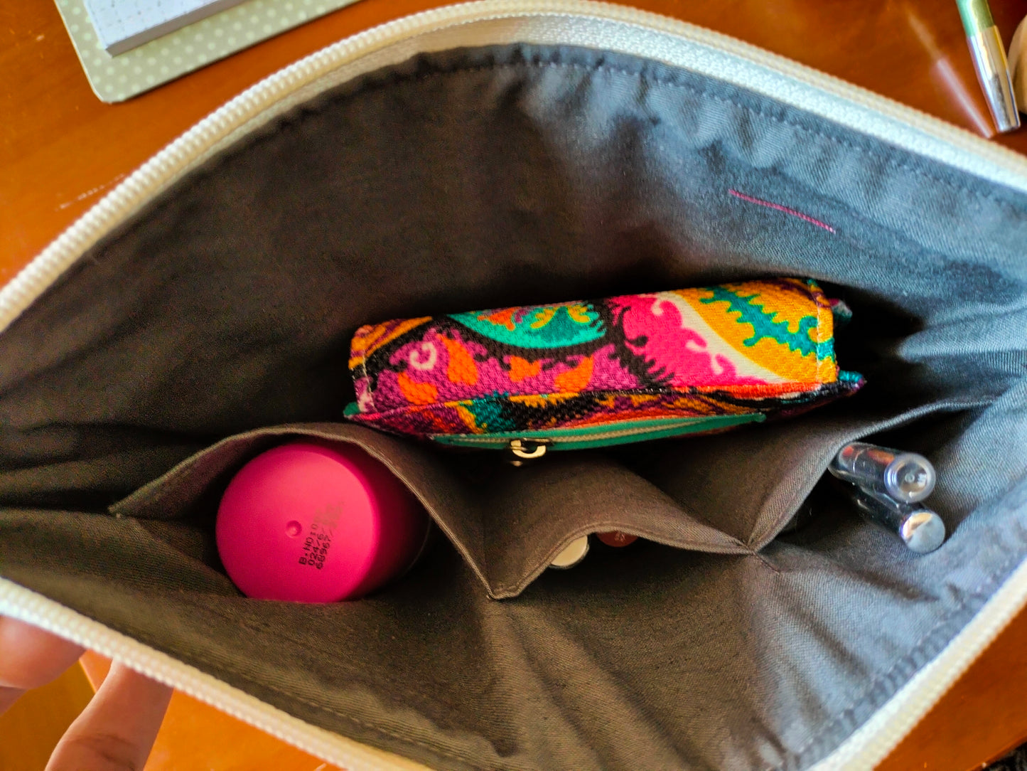 Gray color handmade Clutch 26*16cm