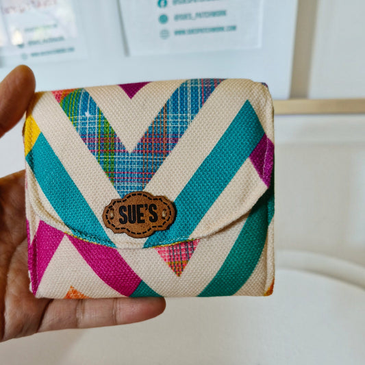 Zigzag color card Wallet 12*11 cm
