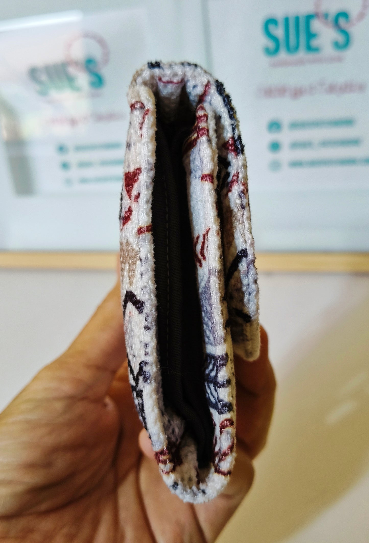 White Geometric card Wallet 12*11cm