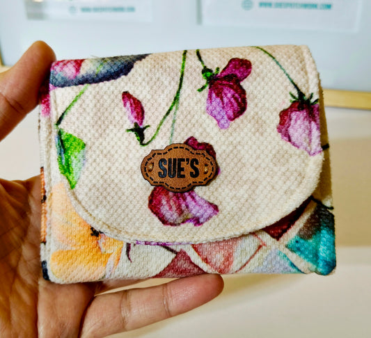 simple flower small Wallet 12*11cm