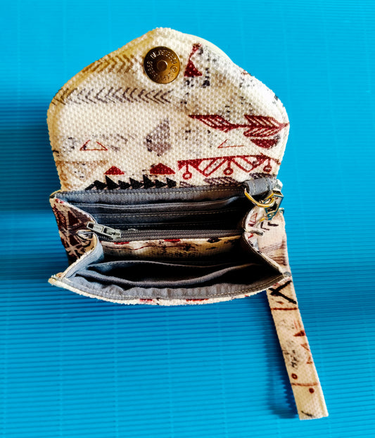 White Geometric small Wallet 14*11cm