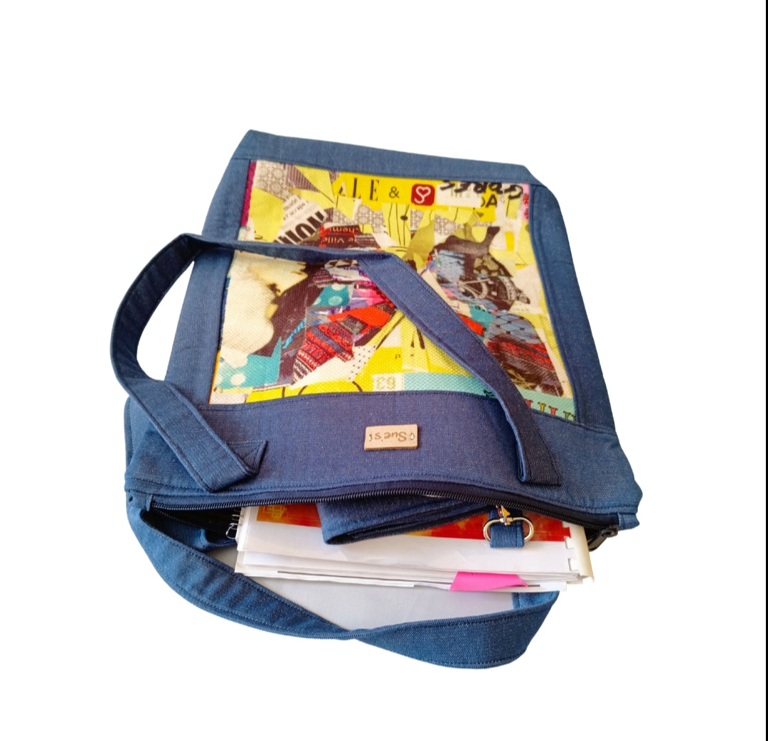 Denim Butterfly Tote Bag 40*35cm