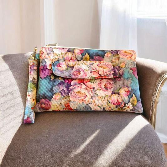 Rose garden handmade Clutch 28*18cm