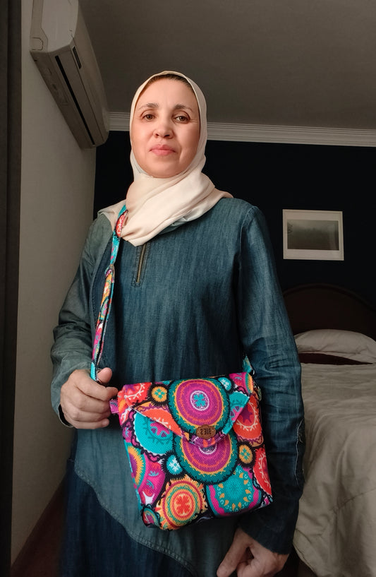 Color Festival Cross Bag envelope flap medium size 25*22cm