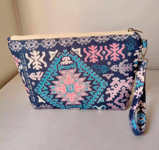 Deep blue geometric Clutch 30*18cm