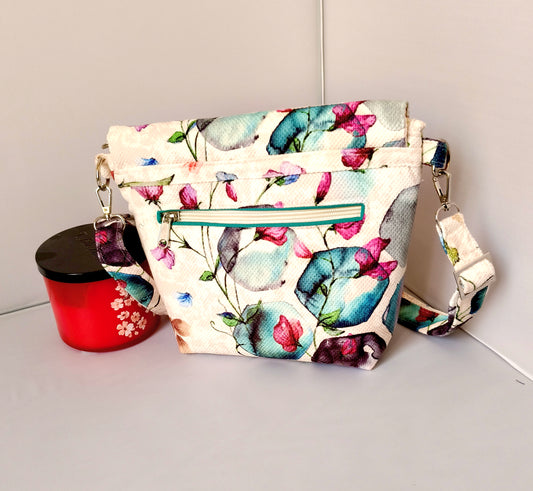 Lovely flowers Cross Bag envelope flap medium size 25*22cm