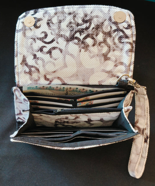 Black& white Large Wallet