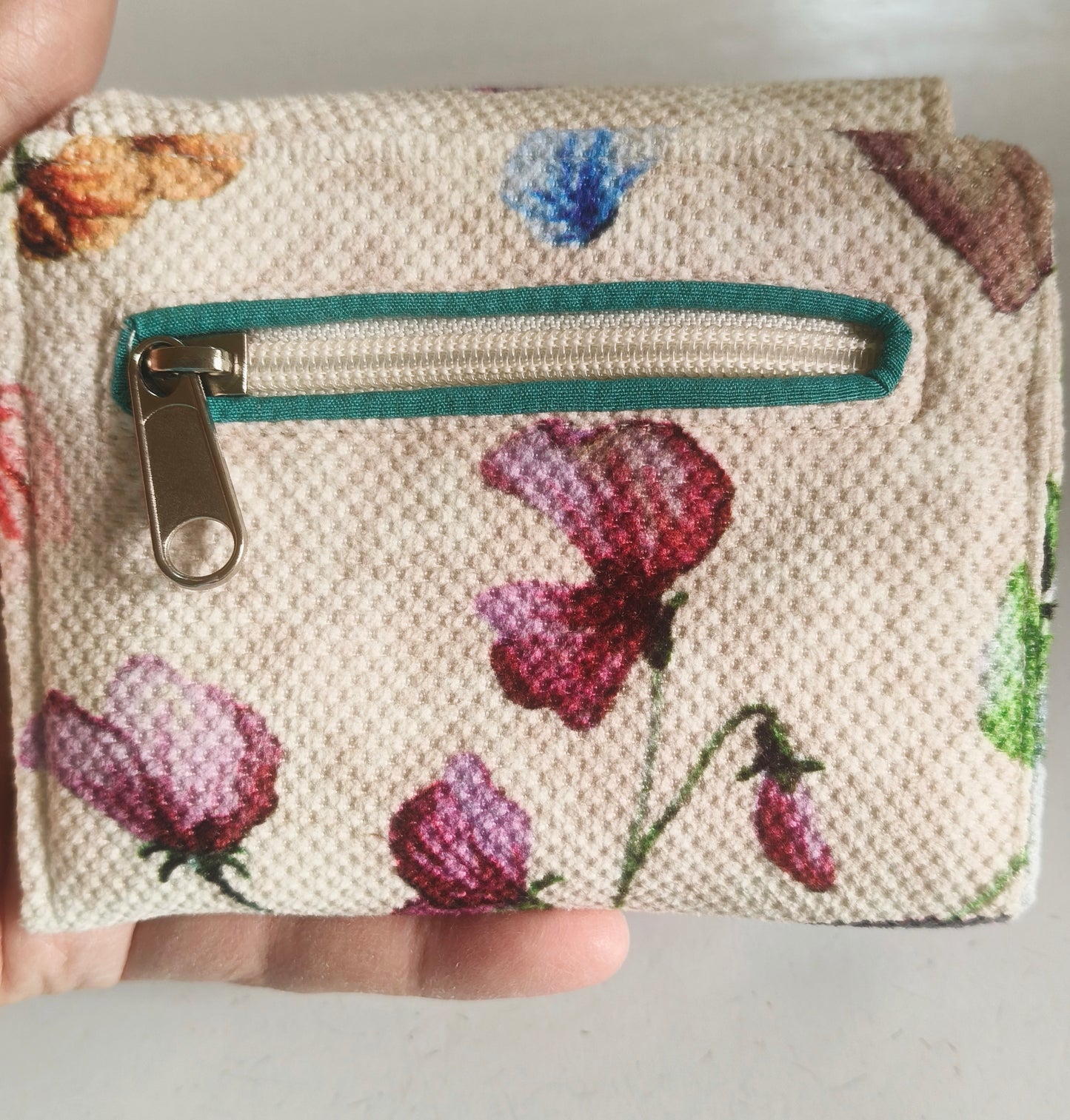 simple flower small Wallet 12*11cm