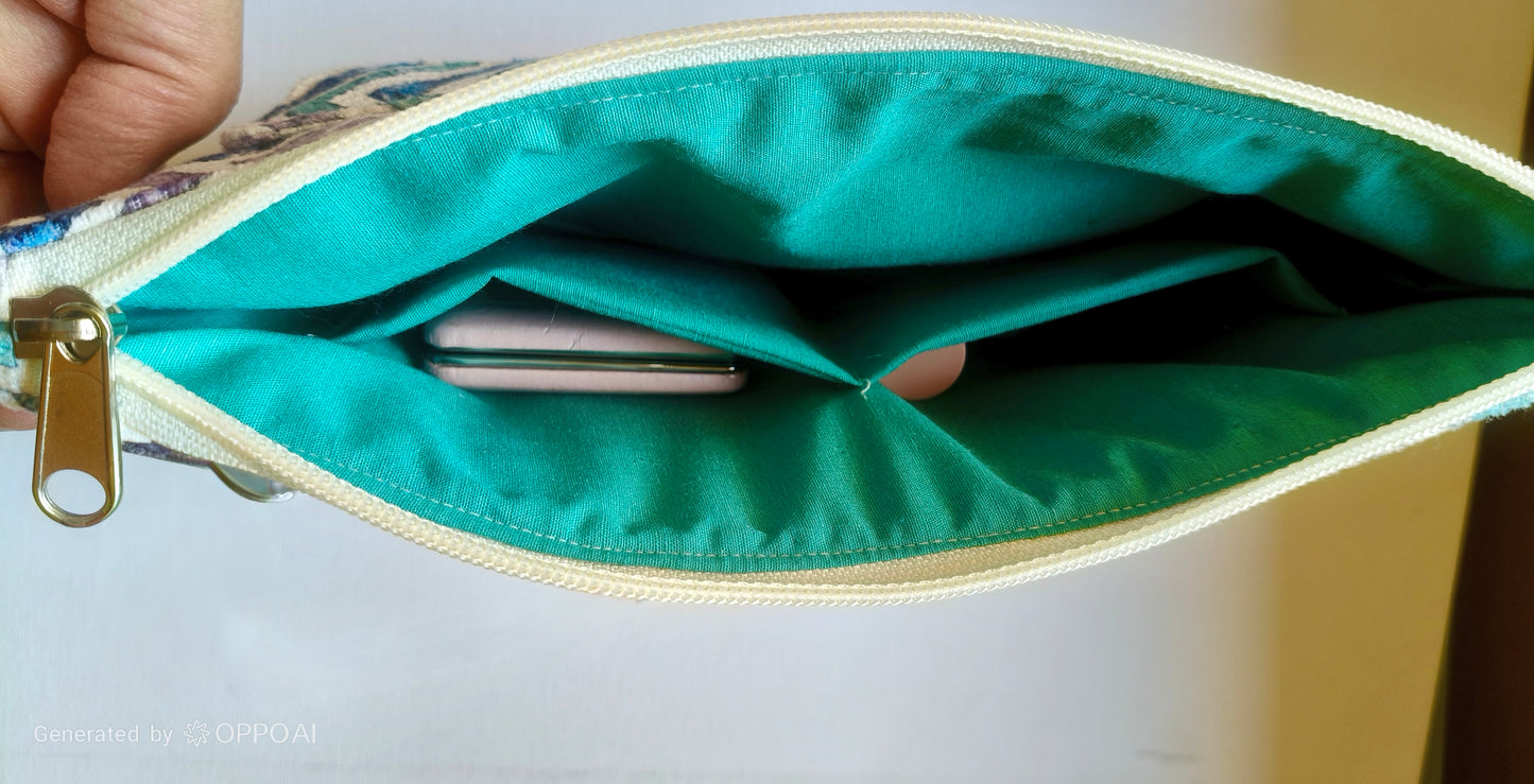 zigzag handmade Clutch