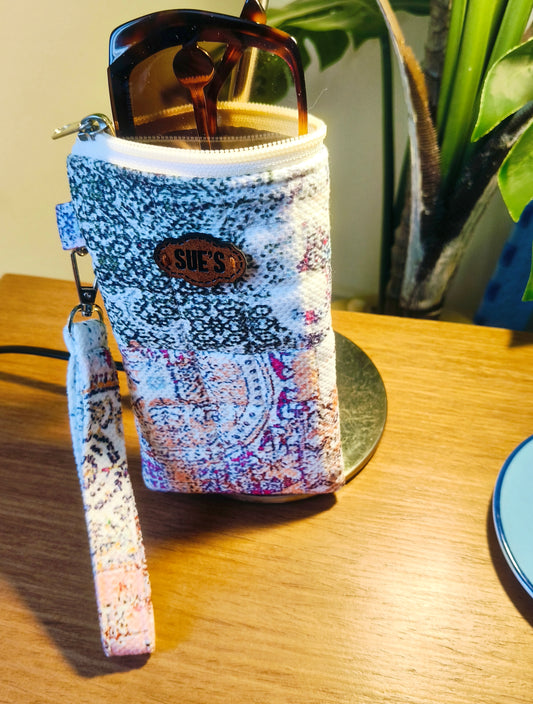 patchwork quilted long Glasses Case
