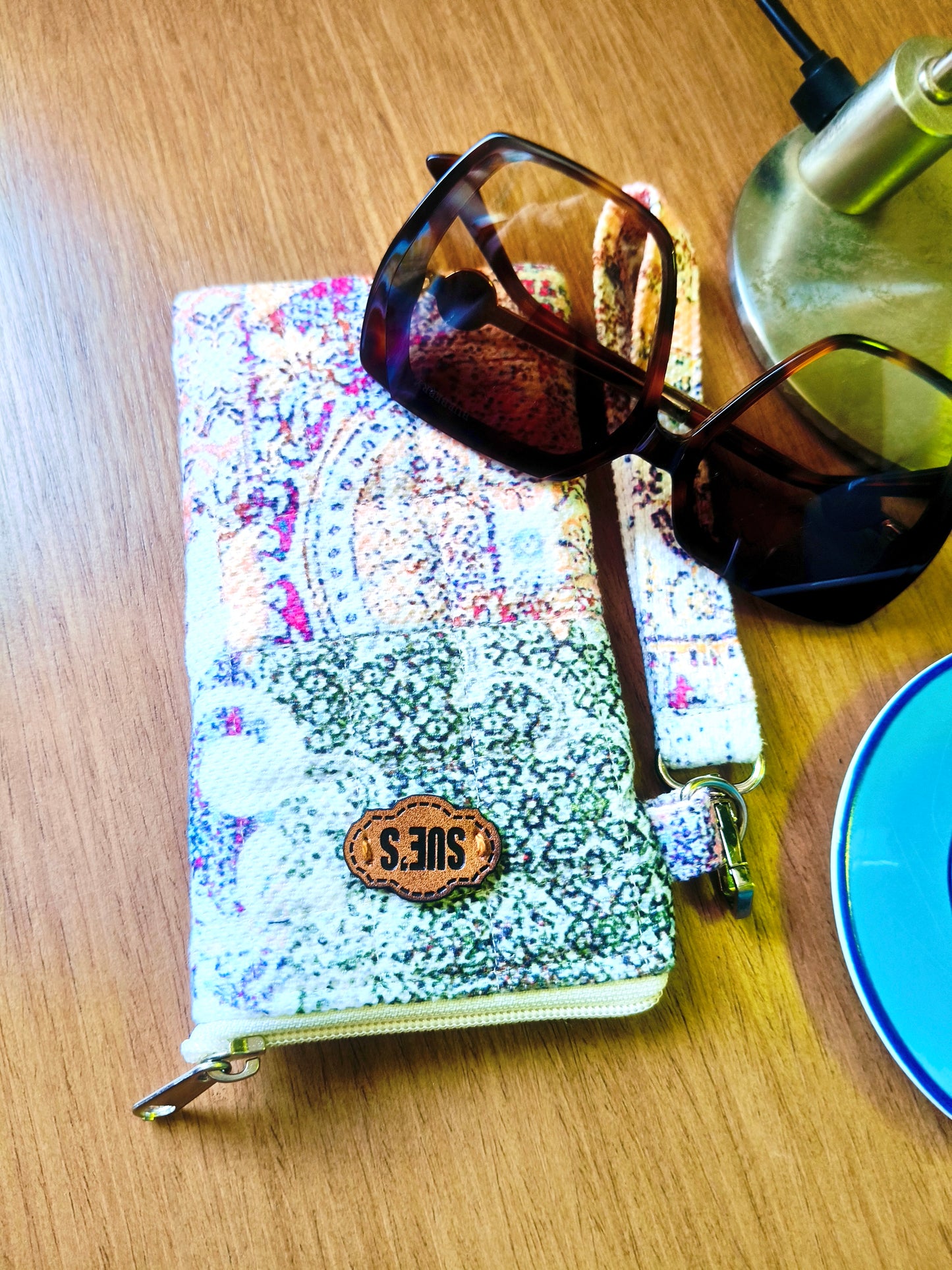 patchwork quilted long Glasses Case