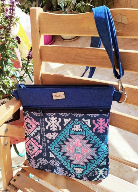 Deep Blue Medium Cross Bag 30*25cm