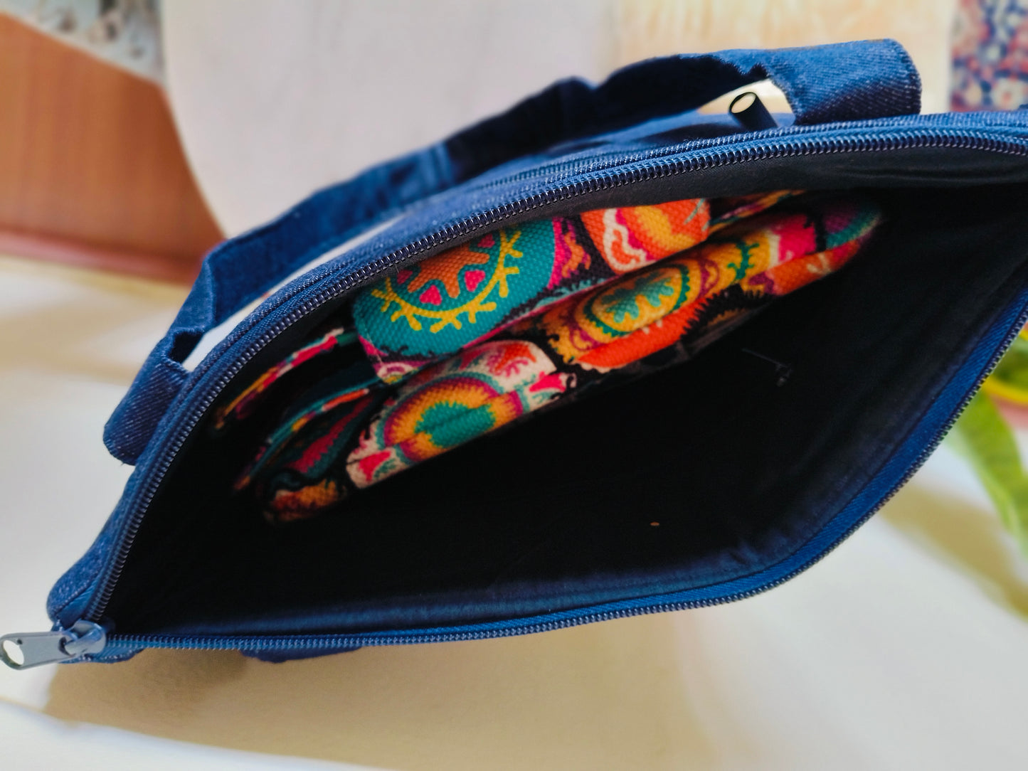 Denim Violen Tote Bag 35*30cm