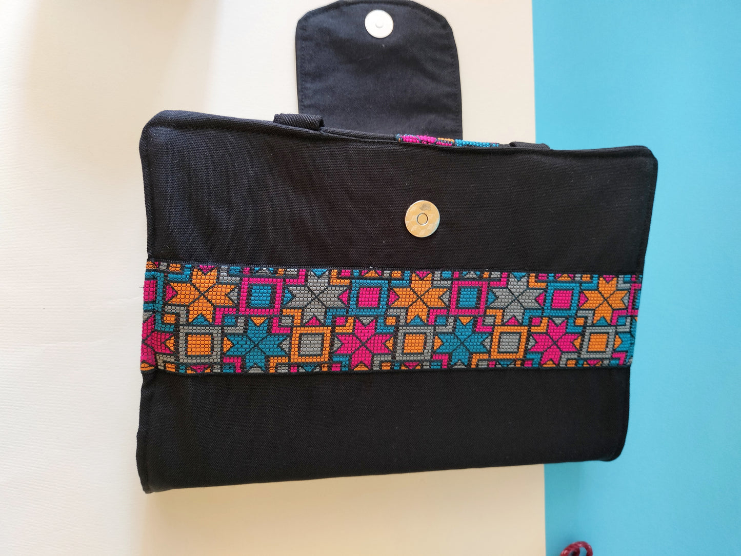 black Mus7af Cover with handle 20*14cm