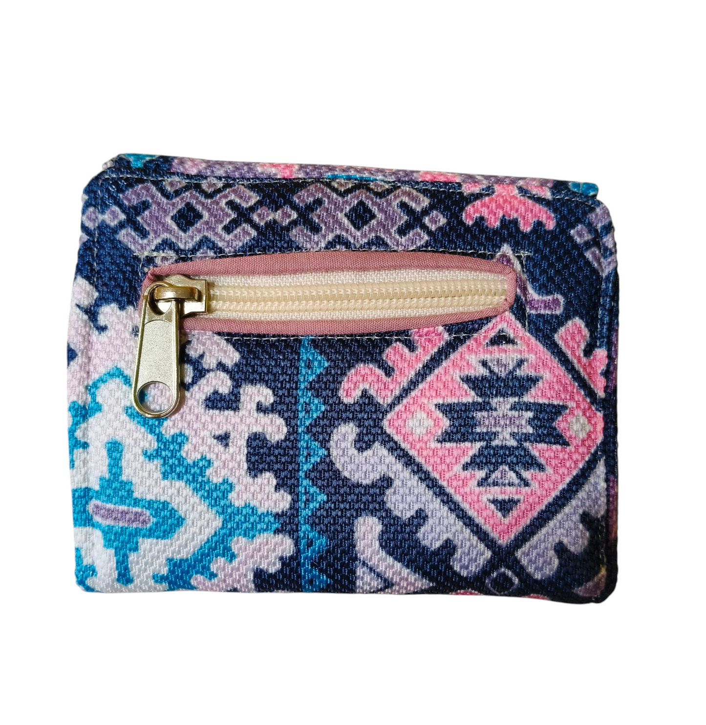 Geometric blue card Wallet 12*11cm