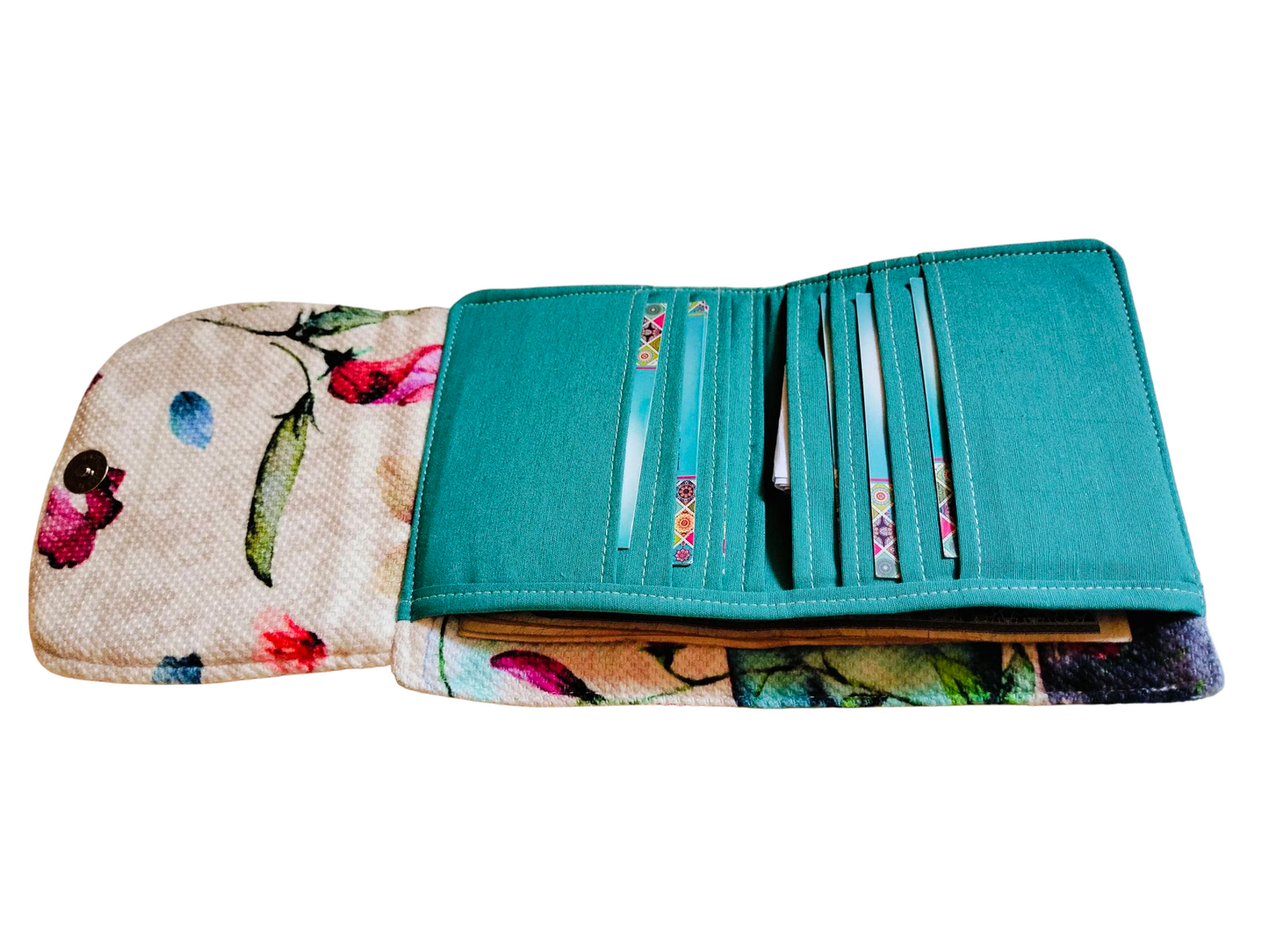 Simple flowers card Wallet 12*11 cm