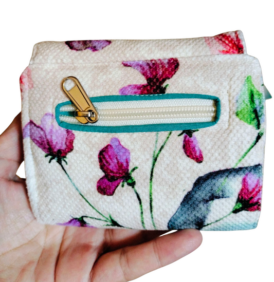 Simple flowers card Wallet 12*11 cm