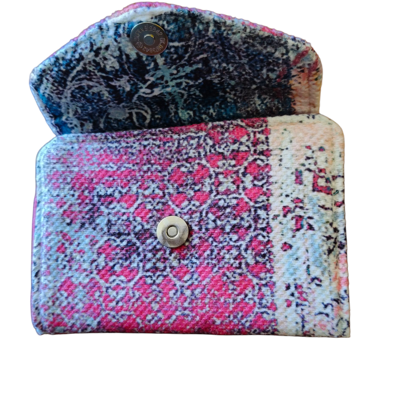 Small Oriental pink small trifold wallet