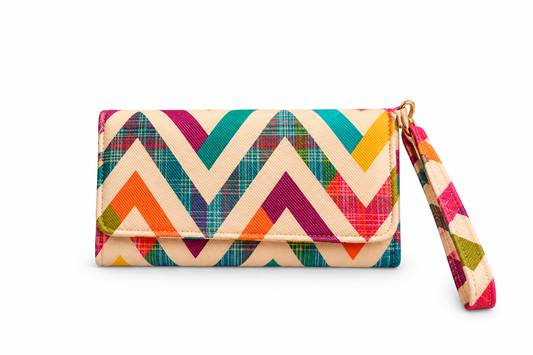 Colorful Zigzag Large Wallet 20*12cm