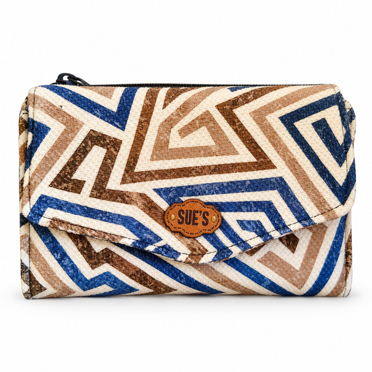 blue grace trifold wallet