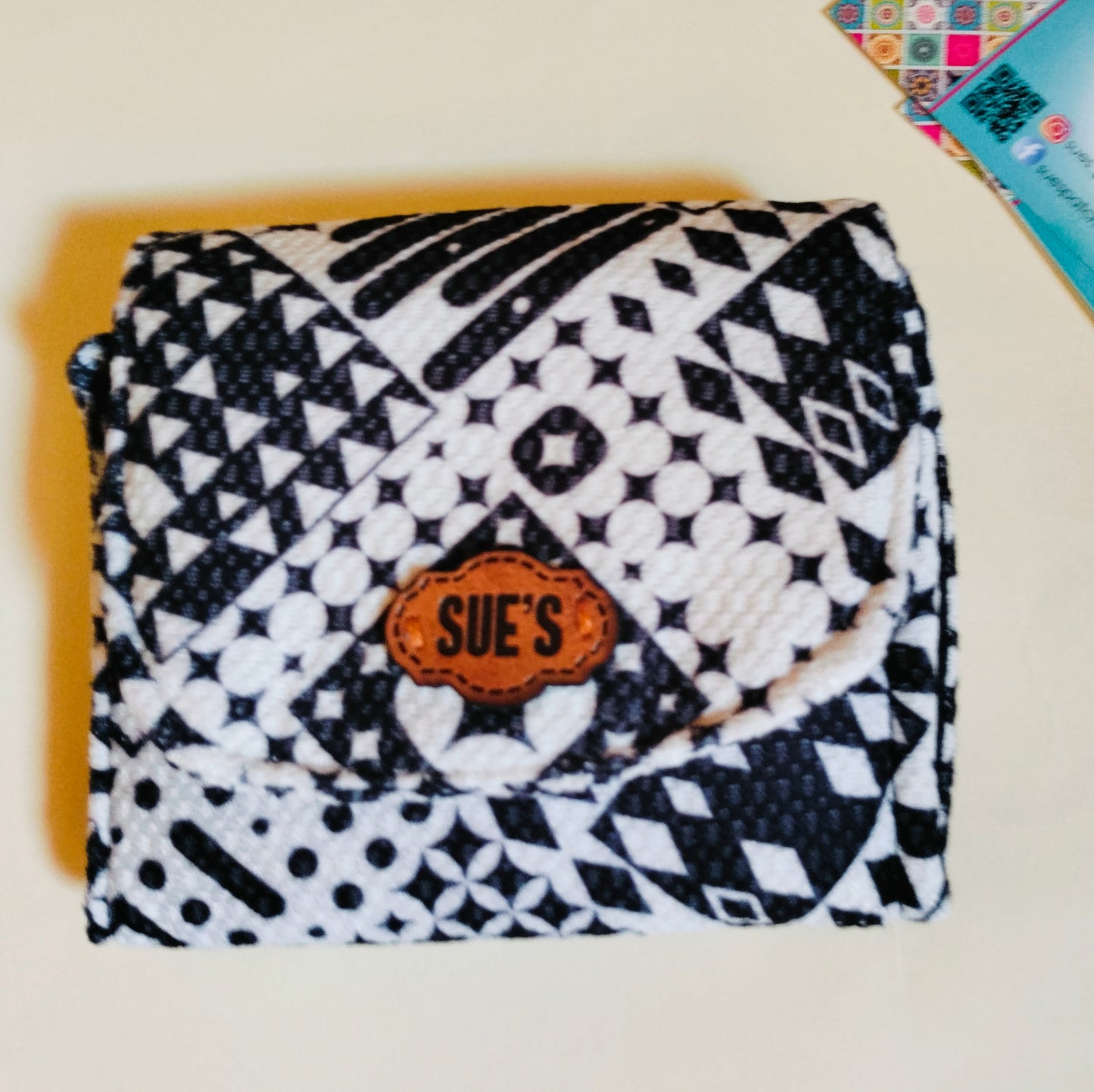 Black and white card Wallet 12*11 cm