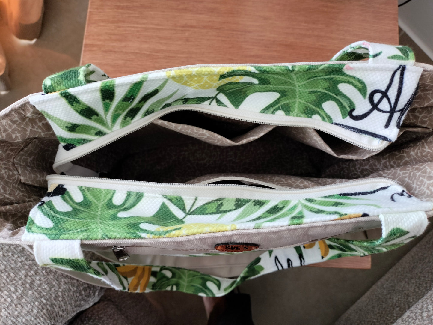 Green leaves summer bag
