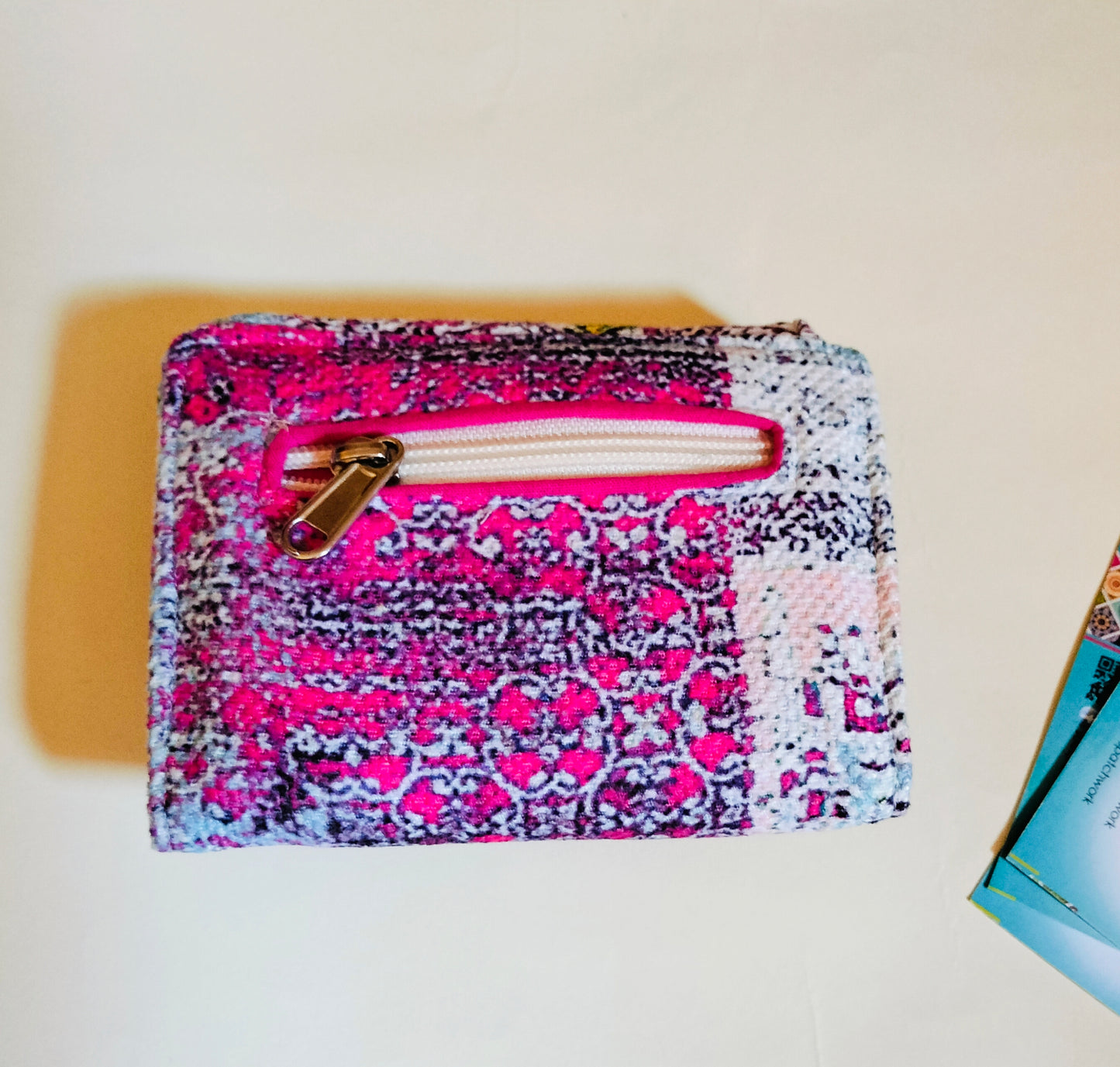 Oriental pink card Wallet 12*11 Cm