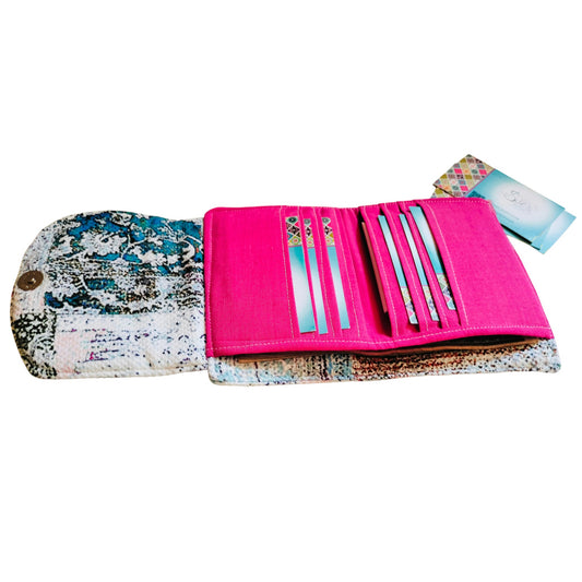 Oriental pink card Wallet 12*11 Cm