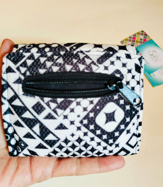 Black and white card Wallet 12*11 cm