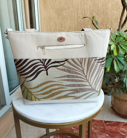 Golden color summer bag