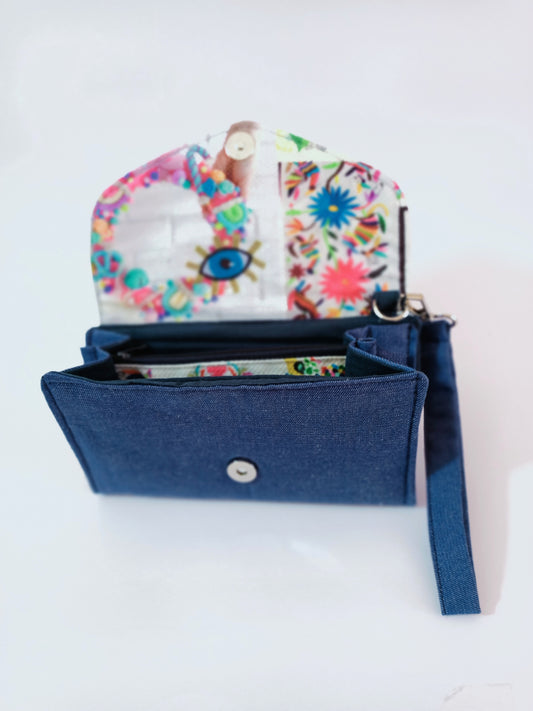 Denim x Beige #2 big Wallet