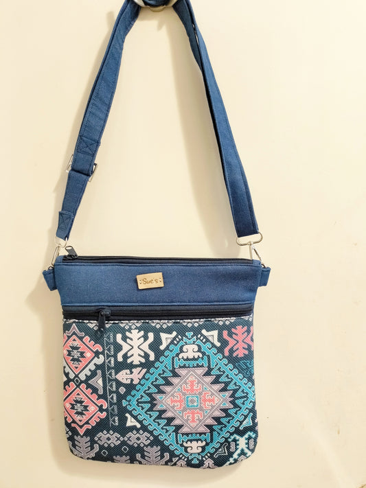 Deep Blue Medium Cross Bag 30*25cm