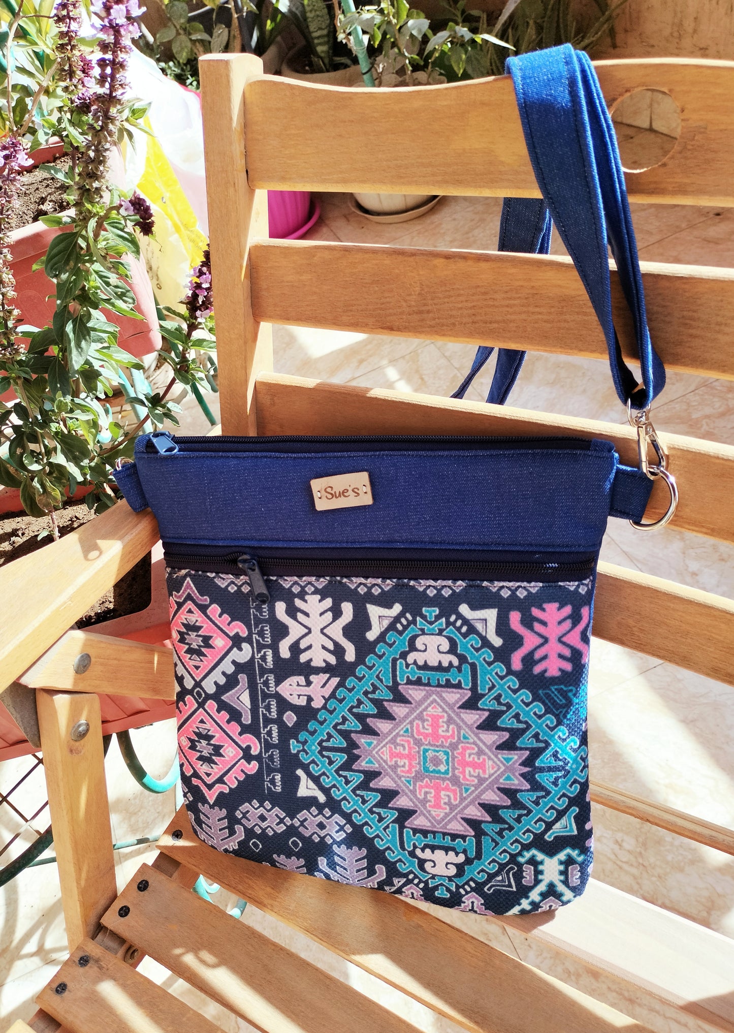Deep Blue Medium Cross Bag 30*25cm