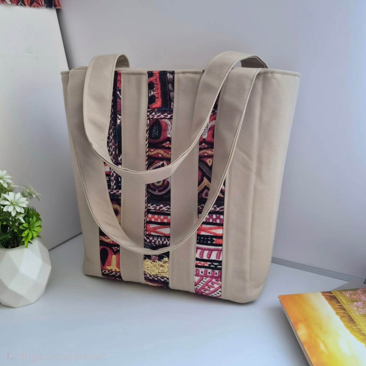 Hekaya tote bag 40 width*35 long*15 depth cm