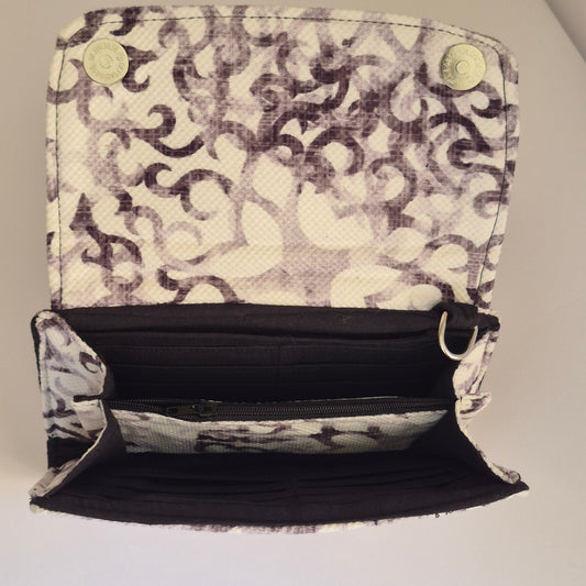 Black& white Large Wallet
