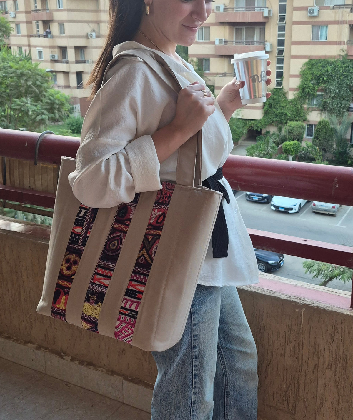 Hekaya tote bag 40 width*35 long*15 depth cm