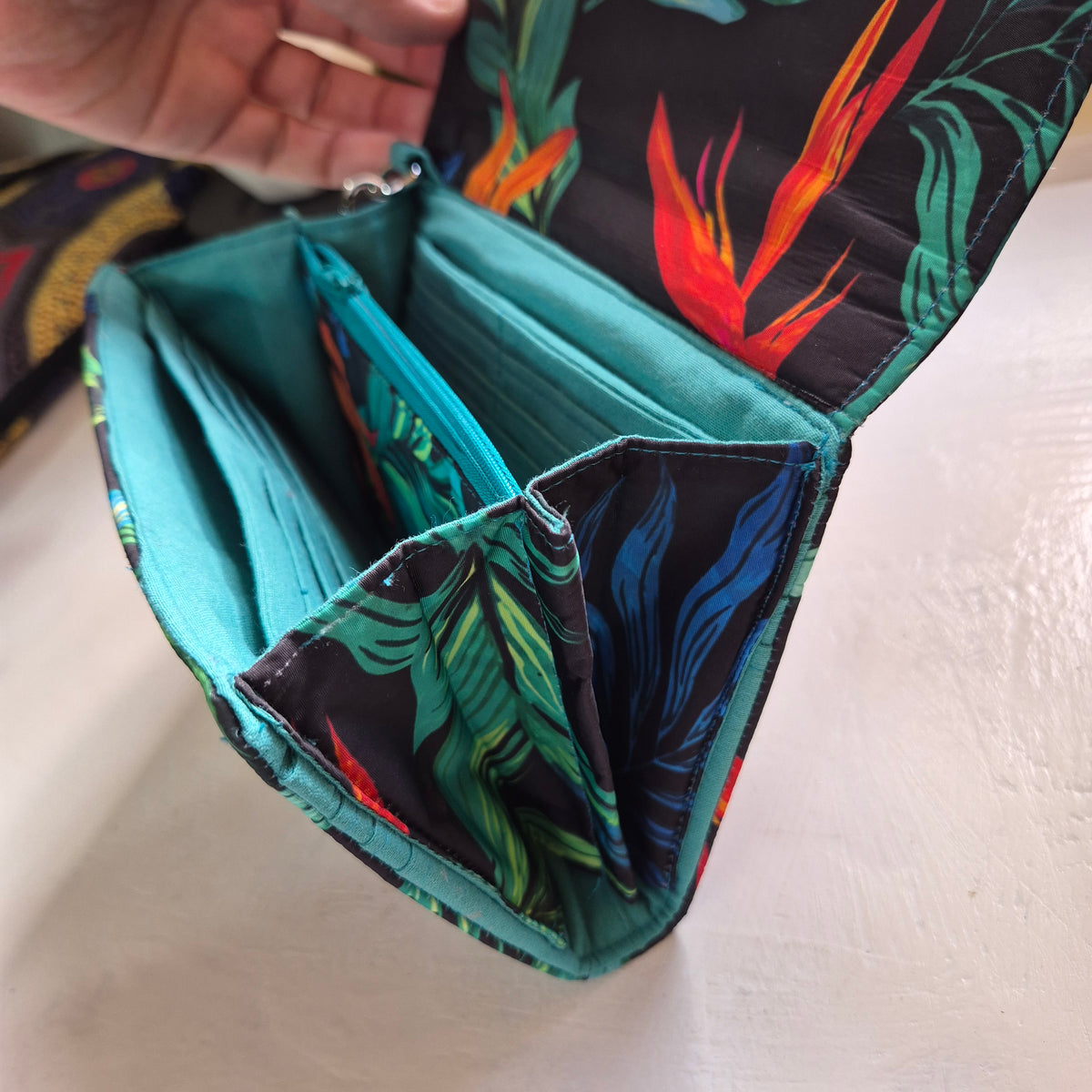 Wild flower waterproof Large Wallet