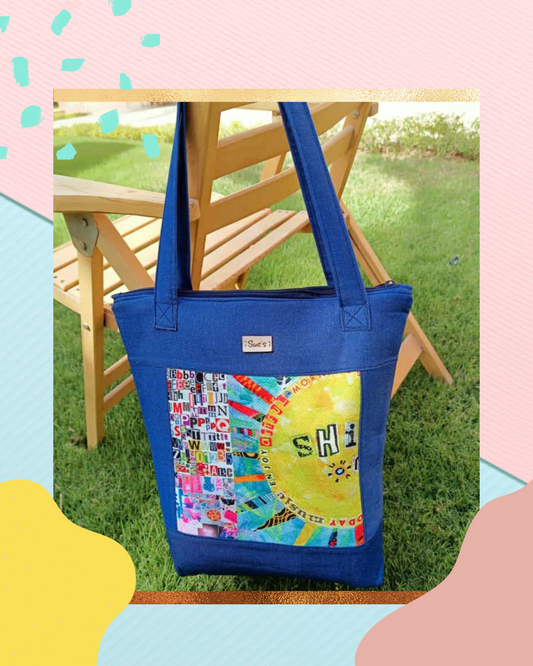 Copy of Denim Sun Rays Tote Bag