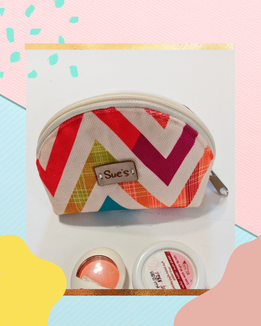 Zigzag makeup bag new