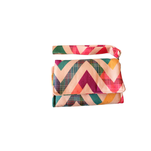 Zegzag rectangle flap small Wallet 14*11cm