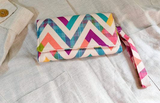 Colorful Zigzag  big Wallet 20*12cm